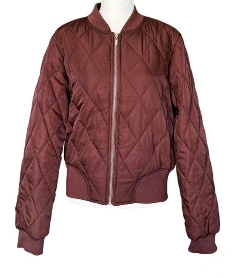 Y2K Guess Cropped Puffer Jacket Brown Retro M